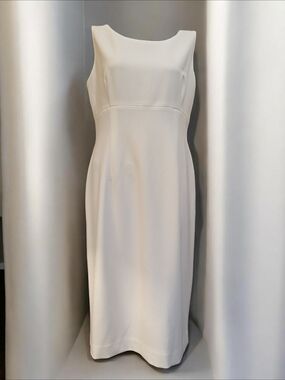 Kasper Minimalist Vanilla Ice  Midi Sheath Dress - Sleek Sleeveless Design